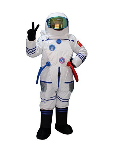 Fantasia Astronauta do Espaço Adulto Mascote Branco Fantasia Astronauta do Espaço Adulto Mascote Branco