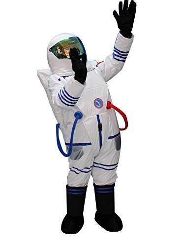 Fantasia Astronauta do Espaço Adulto Mascote Branco Fantasia Astronauta do Espaço Adulto Mascote Branco