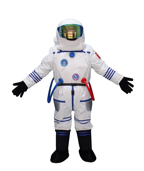 Fantasia Astronauta do Espaço Adulto Mascote Branco Fantasia Astronauta do Espaço Adulto Mascote Branco