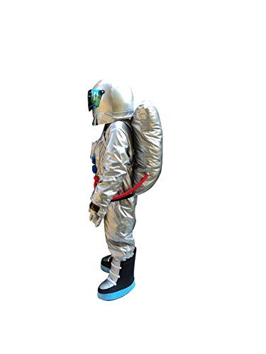 Fantasia Astronauta do Espaço Adulto Mascote Prata Fantasia Astronauta do Espaço Adulto Mascote Prata