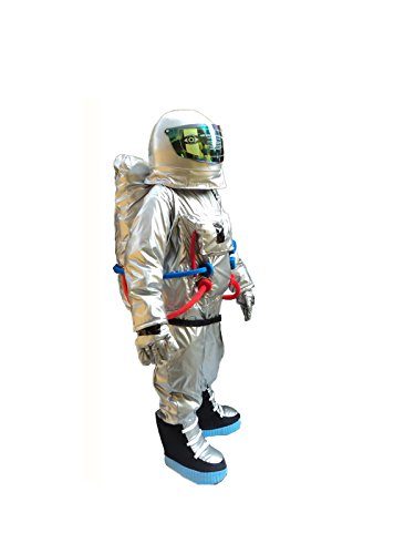Fantasia Astronauta do Espaço Adulto Mascote Prata Fantasia Astronauta do Espaço Adulto Mascote Prata