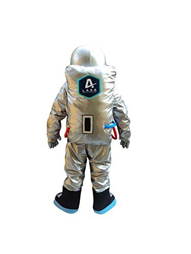 Fantasia Astronauta do Espaço Adulto Mascote Prata Fantasia Astronauta do Espaço Adulto Mascote Prata