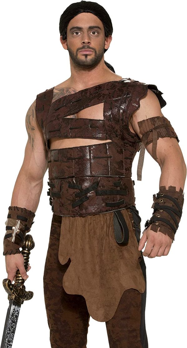 Fantasia Bárbaro Guerreiro Medieval Adulto Luxo Fantasia Bárbaro Guerreiro Medieval Adulto Luxo