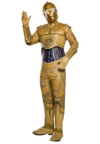 Fantasia C-3PO Robô Star Wars VIII Adulto Luxo Fantasia C-3PO Robô Star Wars VIII Adulto Luxo