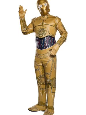 Fantasia C-3PO Robô Star Wars VIII  Adulto Luxo