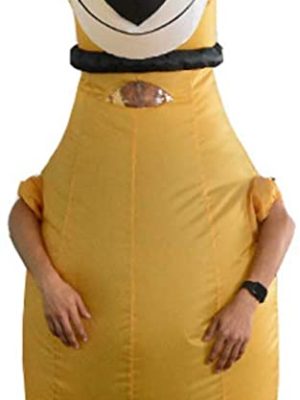 Fantasia Cachorro Amarelo Inflável Adulto