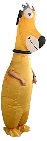 Fantasia Cachorro Amarelo Inflável Adulto