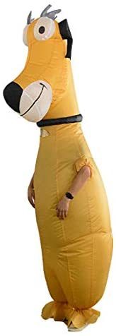 Fantasia Cachorro Amarelo Inflável Adulto