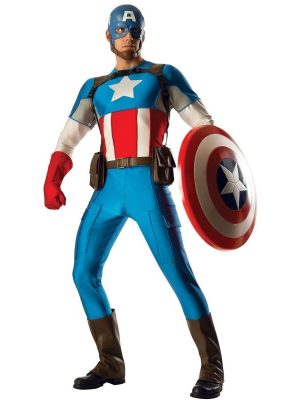 Fantasia Capitão América Adulto Elite Fantasia Capitão América Adulto Elite