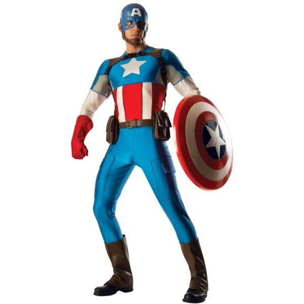 Fantasia Capitão América Adulto Elite Fantasia Capitão América Adulto Elite