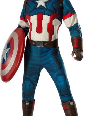 Fantasia Capitão América Os Vingadores 2 Era de Ultron Adulto Fantasia Capitão América Os Vingadores 2 Era de Ultron Adulto