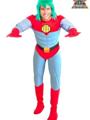 Fantasia Capitão Planeta Adulto Luxo Fantasia Capitão Planeta Adulto Luxo