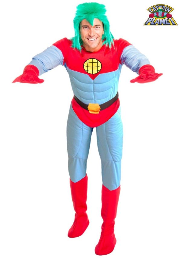 Fantasia Capitão Planeta Adulto Luxo Fantasia Capitão Planeta Adulto Luxo