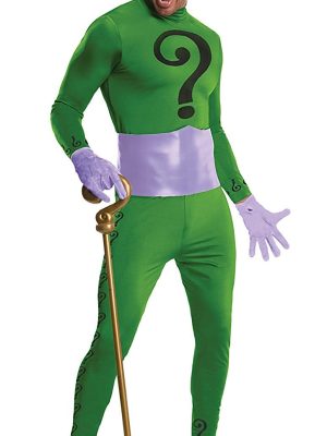 Fantasia Charada Vilão Adulto Luxo Arkham City Elite