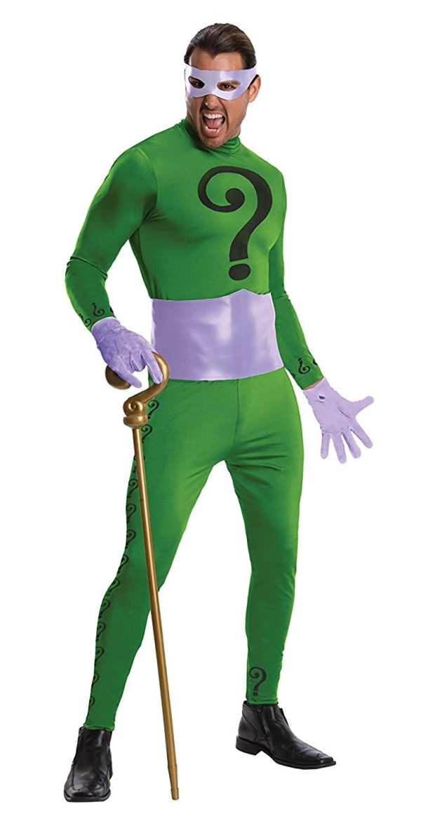 Fantasia Charada Vilão Adulto Luxo Arkham City Elite