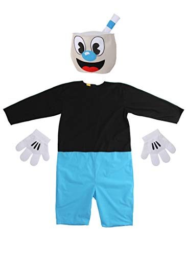 Fantasia Cuphead Mugman Adulto Azul Fantasia Cuphead Mugman Adulto Azul