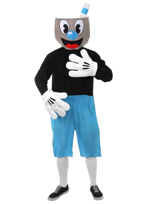 Fantasia Cuphead Mugman Adulto Azul Fantasia Cuphead Mugman Adulto Azul