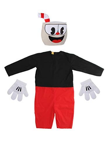Fantasia Cuphead Mugman Adulto Vermelho Fantasia Cuphead Mugman Adulto Vermelho