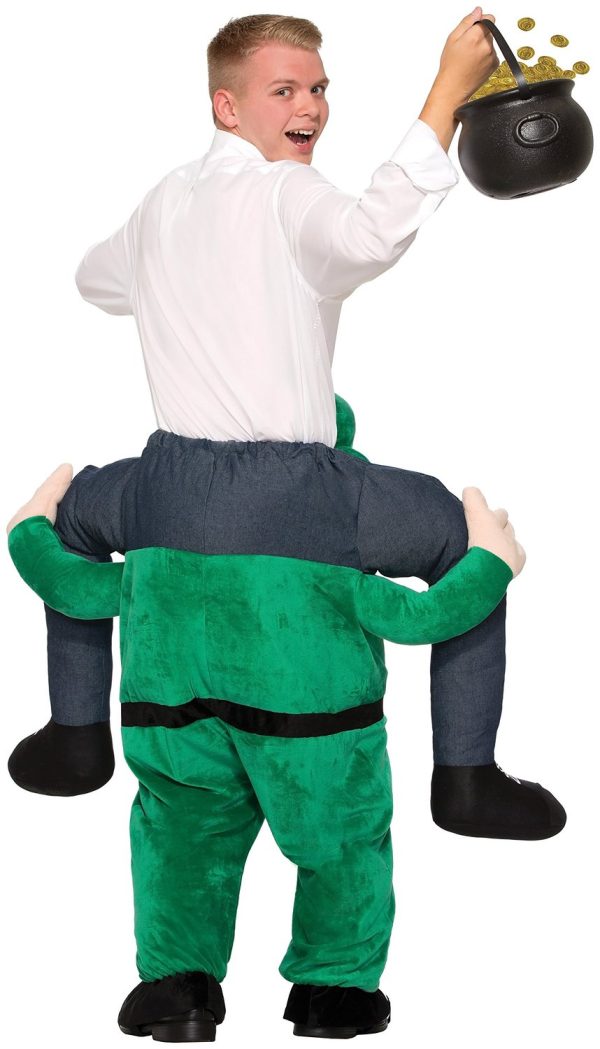 Fantasia de Montar Gnomo Leprechaun Me Carregando Adulto