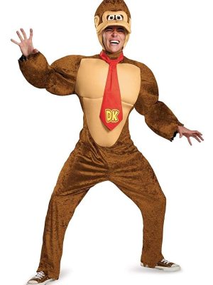 Fantasia Donkey Kong Adulto Super Mario Luxo Fantasia Donkey Kong Adulto Super Mario Luxo