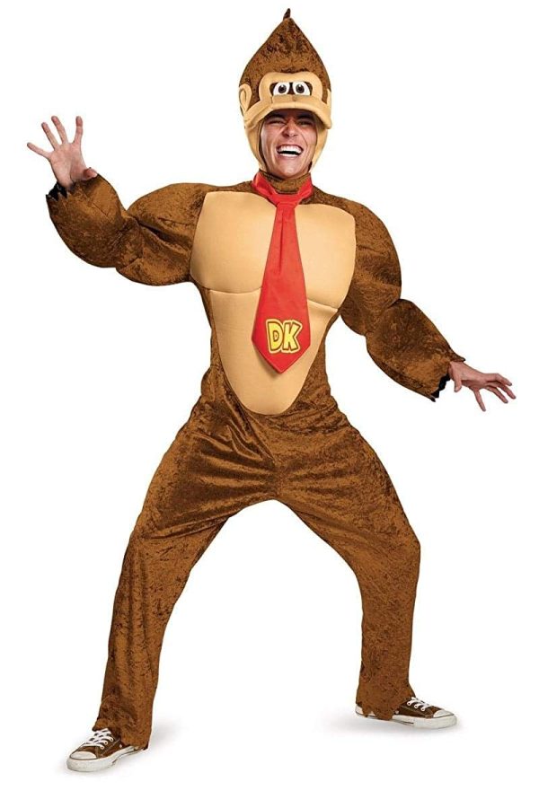 Fantasia Donkey Kong Adulto Super Mario Luxo Fantasia Donkey Kong Adulto Super Mario Luxo
