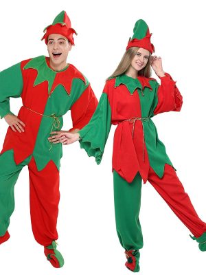 Fantasia Elf Mágico Duende do Papai Noel Natal Adulto