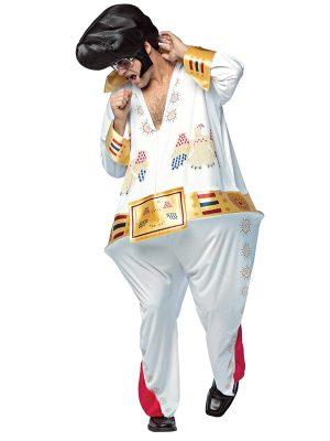 Fantasia Elvis Presley Adulto Luxo Inflável