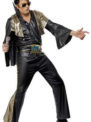 Fantasia Elvis Presley Preta Adulto Luxo Fantasia Elvis Presley Preta Adulto Luxo