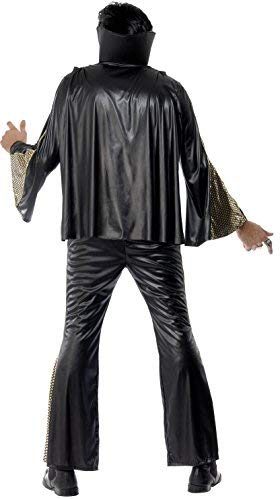 Fantasia Elvis Presley Preta Adulto Luxo