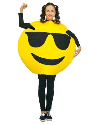 Fantasia Emoji Óculos Escuro Adulto Luxo Fantasia Emoji Óculos Escuro Adulto Luxo