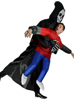 Fantasia Esqueleto Morte Te Carregando Inflável Adulto Fantasia Esqueleto Morte Te Carregando Inflável Adulto