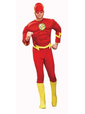 Fantasia Flash Adulto com músculos Luxo