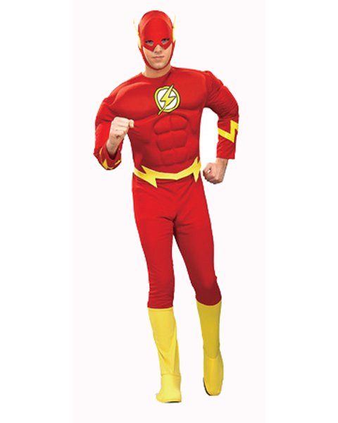 Fantasia Flash Adulto com músculos Luxo Fantasia Flash Adulto com músculos Luxo