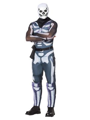 Fantasia Fortnite Skin Skull Trooper Aduto Luxo Fantasia Fortnite Skin Skull Trooper Aduto Luxo