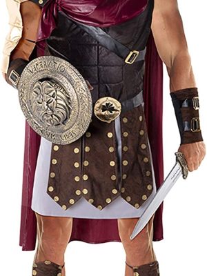 Fantasia Gladiador Romano Marco Antônio Adulto Luxo Fantasia Gladiador Romano Marco Antônio Adulto Luxo