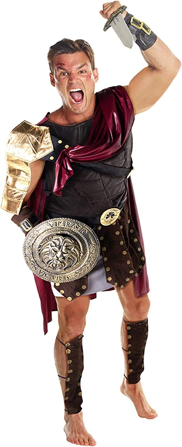 Fantasia Gladiador Romano Marco Antônio Adulto Luxo Fantasia Gladiador Romano Marco Antônio Adulto Luxo