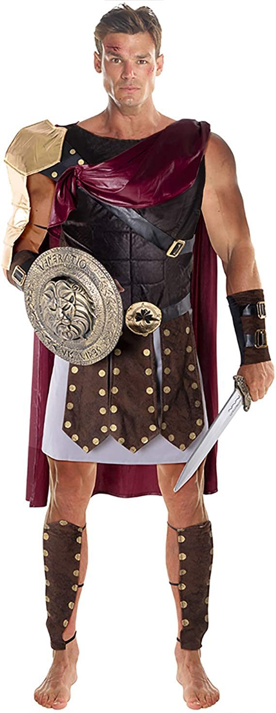 Fantasia Gladiador Romano Marco Antônio Adulto Luxo Fantasia Gladiador Romano Marco Antônio Adulto Luxo