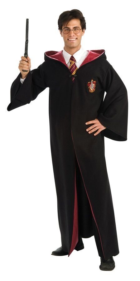 Fantasia Harry Potter Luxo Adulto Completa Capa Harry Potter Adulto Vermelha Luxo