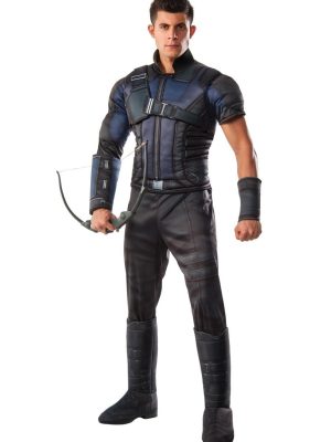 Fantasia Hawkeye Guerra Civil Adulto Luxo Fantasia Hawkeye Guerra Civil Adulto Luxo