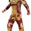 Fantasia Homem de Ferro 3 Mark 42 com Músculos Luxo Adulto