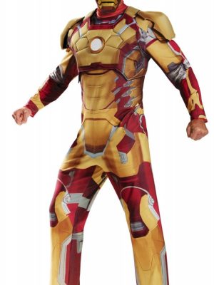 Fantasia Homem de Ferro 3 Mark 42 com Músculos Luxo Adulto Fantasia Homem de Ferro 3 Mark 42 com Músculos Luxo Adulto