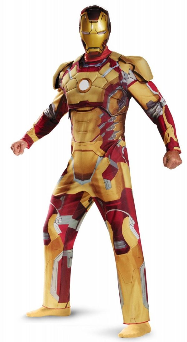 Fantasia Homem de Ferro 3 Mark 42 com Músculos Luxo Adulto