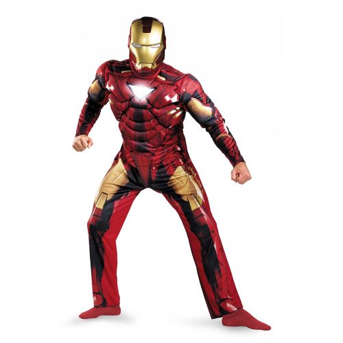 Fantasia Homem de Ferro Adulto Luxo com Músculos Fantasia Homem de Ferro Adulto Luxo com Músculos