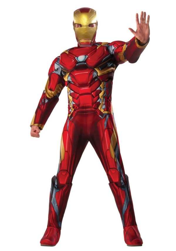 Fantasia Homem de Ferro Guerra Civil Adulto Luxo Fantasia Homem de Ferro Guerra Civil Adulto Luxo