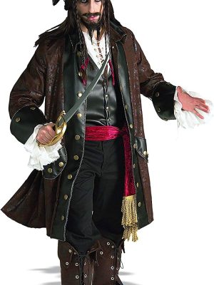 Fantasia Jack Sparrow Luxo Piratas do Caribe Adulto Fantasia Jack Sparrow Luxo Piratas do Caribe Adulto