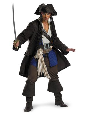 Fantasia Jack Sparrow Piratas do Caribe Adulto Luxo Fantasia Jack Sparrow Piratas do Caribe Adulto Luxo