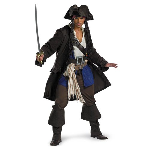 Fantasia Jack Sparrow Piratas do Caribe Adulto Luxo