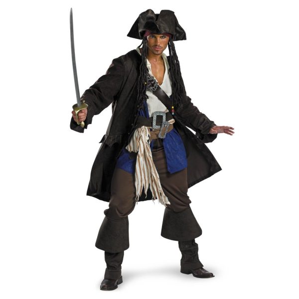 Fantasia Jack Sparrow Piratas do Caribe Adulto Luxo Fantasia Jack Sparrow Piratas do Caribe Adulto Luxo