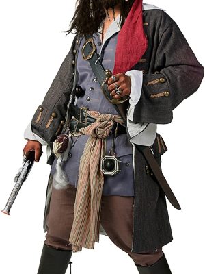 Fantasia Jack Sparrow Piratas do Caribe Realistico Luxo Fantasia Jack Sparrow Piratas do Caribe Realistico Luxo