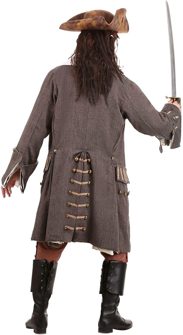 Fantasia Jack Sparrow Piratas do Caribe Realistico Luxo